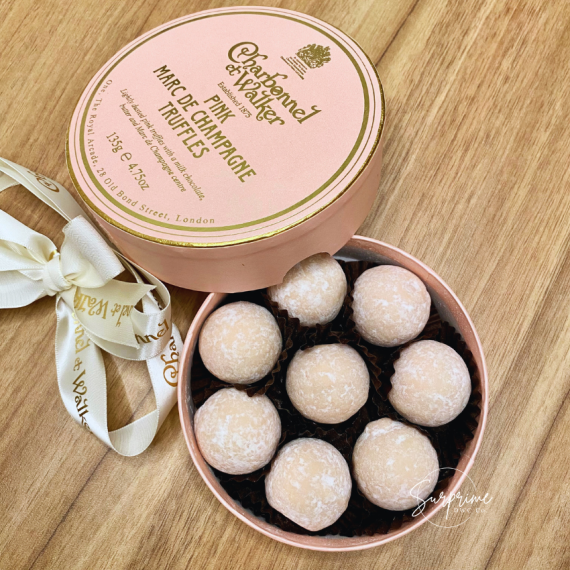 【Charbonnel et Walker】Pink Marc de Champagne Truffles Chocolate 粉香檳松露朱古力 - 135g